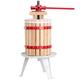 TecTake 6 Litre Fruit Press with Straining Bag, Apple Cider Grape Wine, Cider, Beer Making Tool, Wooden Basket Homemade Natural Juice Presser