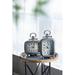 Williston Forge Vintage Tabletop Clock Metal in Gray | 13.3 H x 3 W x 7 D in | Wayfair WLFR3283 40311808