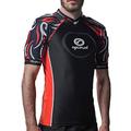 Optimum Unisex Senior Razor Protective Top - EVA Padding Protection, Rugby Approved Lightweight and Breathable Protective Top - Black/Red (X-Large)