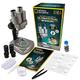 NATIONAL GEOGRAPHIC Dual LED Student Microscope – 50+ pc Science Kit Includes Set of 10 Prepared Biological & 10 Blank Slides, Lab Shrimp Experiment, 10x-25x Optical Glass Lenses and more! (Silver)