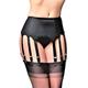 Nancies Lingerie 12 Strap Suspender/Garter Belt (SSL12)[S Black]