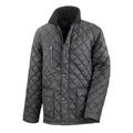 Result Mens Cheltenham Gold Fleece Lined Jacket (Water Repellent & Windproof) (XS) (Black)