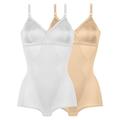 Naturana Pack of 2 Women's Non-Wired Panty Corselette 3030 Beige White 40 B