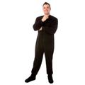 Big Feet PJs Black Micro-Polar Fleece Adult Footie Footed Onesie Pajamas (S)