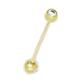 14ct Yellow Gold CZ Cubic Zirconia Simulated Diamond 14 Gauge Barbell Body Piercing Jewelry Tongue Bar Jewelry Gifts for Women