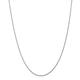 JewelryWeb 14ct White Gold Solid Lobster Claw Closure 1.20mm Machine made Rope Chain Necklace - 36 Centimeters