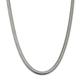 925 Sterling Silver Hollow Polished Fancy Lobster Closure 6.25mm Flat Oval Snake Chain Lobster Claw Jewelry Gifts for Women - 46 Centimeters