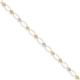 14ct Tri Color Gold Oval Link Two tone Polished Spring Ring Mirror Beads Bracelet Jewelry Gifts for Women