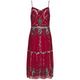 Love Camden Womens 1920's Elegant Art Deco Flapper Red Sequin Beaded Embellished Cocktail Evening Dress (10)