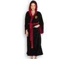 Womens Black Harry Potter Gryffindor Crest Hooded Dressing Gown