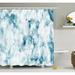 East Urban Home Fluffy Cloud Skyline Like Marble Motif w/ Grunge Features Art Image Shower Curtain Set Polyester | 70 H x 69 W in | Wayfair