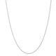 14ct White Gold Solid Polished Lobster Claw Closure .8mm Baby Parisian Wheat Chain Necklace Jewelry Gifts for Women - 46 Centimeters