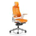 Dynamic KC0165 Zure Executive Chair Elastomer Gel with Arms and Headrest - Orange