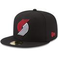 Men's New Era Black Portland Trail Blazers Official Team Color 59FIFTY Fitted Hat