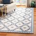 Blue/White 20 x 0.25 in Area Rug - August Grove® Kinchen Floral Hand Hooked Wool Blue Area Rug Wool | 20 W x 0.25 D in | Wayfair AGGR3815 38402456