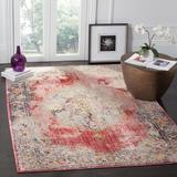 Gray 84 x 0.31 in Area Rug - World Menagerie Fitzhugh Fuchsia/Light Area Rug Polyester | 84 W x 0.31 D in | Wayfair WRMG1125 40804314