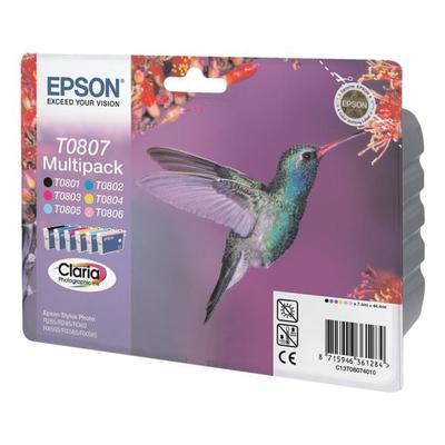 Epson 6er-Multipack Tintenpatronen »T0807« schwarz Image