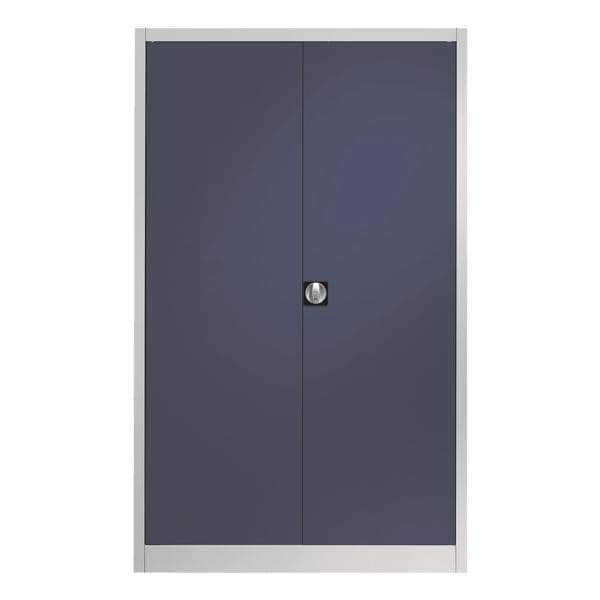 mauser Stahlschrank mit Flügeltüren 42 cm tief 5 OH breit grau, 120x195x40 cm
