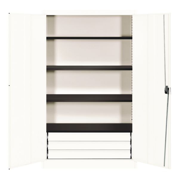 mauser Stahlschrank mit Flügeltüren weiß, 120x195x50 cm Image