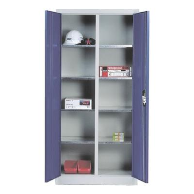 CP Stahlschrank mit Flügeltüren 93 x 195 cm blau, 93x195x50 cm