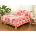 Red Barrel Studio® Austinburg Red/Pink Reversible Modern & Contemporary Quilt Set Microfiber/Cotton in Pink/Yellow | California King | Wayfair