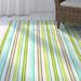 Blue/Green 1.5 x 0.01 in Area Rug - Highland Dunes Artique Flatweave Caribbean Breeze/Green Rug Cotton | 1.5 W x 0.01 D in | Wayfair