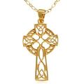 Alexander Castle Solid 9ct Gold Celtic Cross Necklace for Women - Gold Cross Necklace Pendant with 18" 9ct Gold Chain & Jewellery Gift Box - 30mm x 18mm