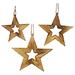 Gracie Oaks 3 Piece Star Holiday Shaped Ornament Set Wood in Brown | 9 H x 9 W x 1 D in | Wayfair GRKS5170 41117108