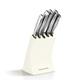 Morphy Richards Accents 974829 5 Piece Knife Block with High Grade Polished Stainless Steel, Ivory Cream