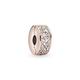 Pandora Timeless Women's 14k Rose Gold-Plated Clear PavÃ© Cubic Zirconia Clip Charm for Bracelet, No Box