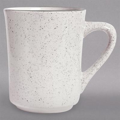 Tuxton TES-017 Emerald 8 oz. Green Speckle Narrow Rim China Tiara Mug / Cup - 36/Case