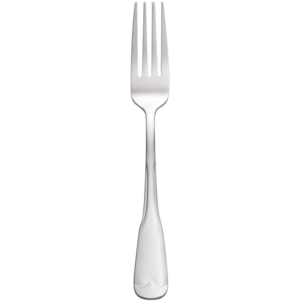 "World Tableware Columbus 7 1/4"" 18/0 Stainless Steel Heavy Weight Utility / Dessert Fork - 36/Case"