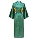 Men’s Dressing Gown Bathrobe Satin Silk Bath Robe Kimono Gown Dragon Embroidery Yukata Hakma Vintage