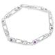 Alexander Castle 925 Sterling Silver Bracelet for Women Teens Girls with Purple Cubic Zirconia - Charles Rennie Mackintosh Jewellery with Jewellery Gift Box - 7.5 Inches