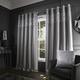Catherine Lansfield Glitzy Sequin 90x90 Inch Lined Eyelet Curtains Two Panels Grey