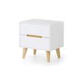 Julian Bowen Alicia 2 Drawer Bedside, White