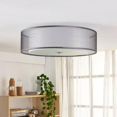 Deckenlampe Tobia Lindby, dimmbar, alu / grau / zink, für Wohn- / Esszimmer, Textil / Stoff / Seide, Modern, Deckenlampe Image