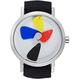 Projects Watches "Xela Stainless Steel Quartz Gray Red Yellow Blue Fabric Black Unisex Watch