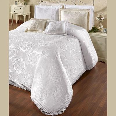 Elegant Medallion Grande Bedspread White, California King, White