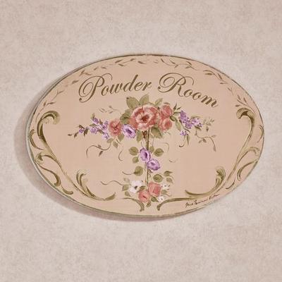 Emma Powder Room Wall Plaque Multi Pastel , Multi Pastel