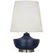 Nolan Matte Midnight Blue and Dark Antique Nickel Table Lamp