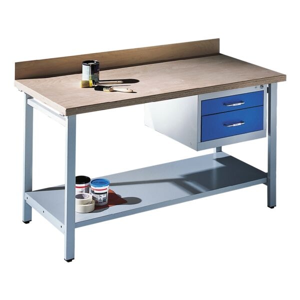 CP Werkbank mit Schubladenblock - 200 cm breit mehrfarbig, 200x85.5x70 cm Image
