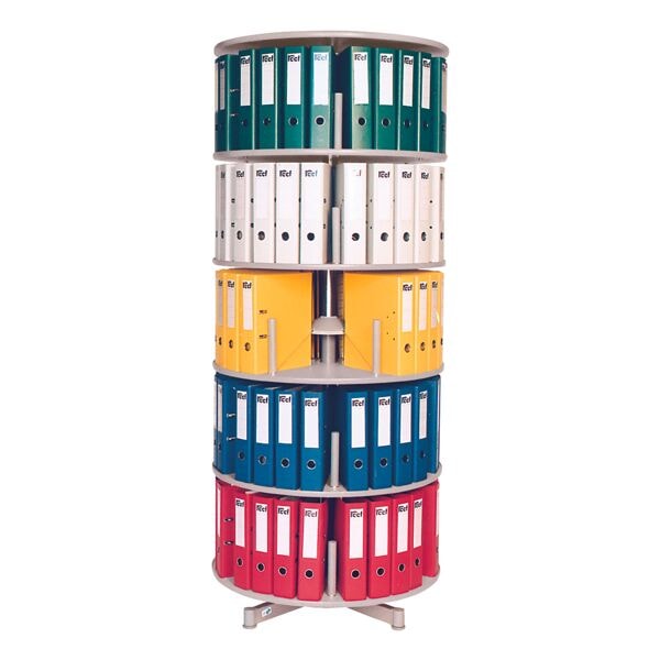 reef Ordnerdrehsäule für 120 Ordner 5 Etagen einzeln drehbar grau, 193 cm Image