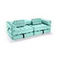 Pigro Felice - Modul'Air 3-in-1 Aufblasbares Pool-Sofa - Luftmatratze - Doppel-Sonnenliege - Widerstandsfähige Materialien - Lange Lebensdauer - Premium - Aquamarin