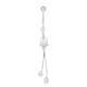 14ct White Gold CZ Cubic Zirconia Simulated Diamond 14 Gauge Dangling 2 Chain Body Jewelry Belly Ring Measures 56x8mm Jewelry Gifts for Women