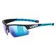 uvex Sportstyle 224 - Sports Sunglasses for Men and Women - Mirrored Lenses - Comfortable & Non-Slip - Black Matt Blue/Blue - One Size