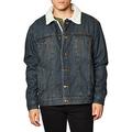 Wrangler mens Western Style Lined denim jackets, Denim/Rustic Sherpa, Medium US