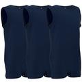 Special Needs Clothing for Older Children (3-16 yrs old) - SLEEVELESS Bodysuit for Boys & Girls by KayCey - NAVY (Pack of 3) (13-14 years old)