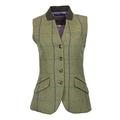 Walker & Hawkes - Ladies Tweed Margate Waistcoat Gilet Back Belt - Purple Stripe - 12