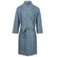 Somax Men's Luxury Lightweight Cotton Dressing Gown – Turquoise Blue Paisley Pattern (XL)